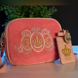 Juicy Couture Terry Lovers Club Camera Crossbody Pink Lemonade LTD NWT
